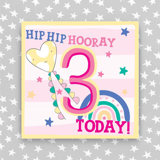 Picture of HIP HIP HOORAY 3 TODAY PINK